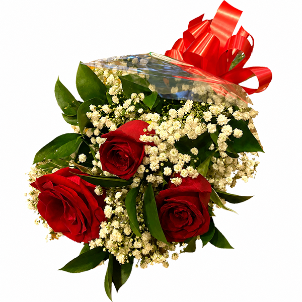 Buqu� Com 3 Rosas Vermelhas